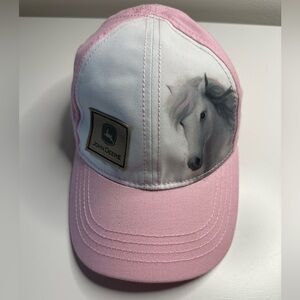 NWOT John Deere Kids Pink Cap with Horse